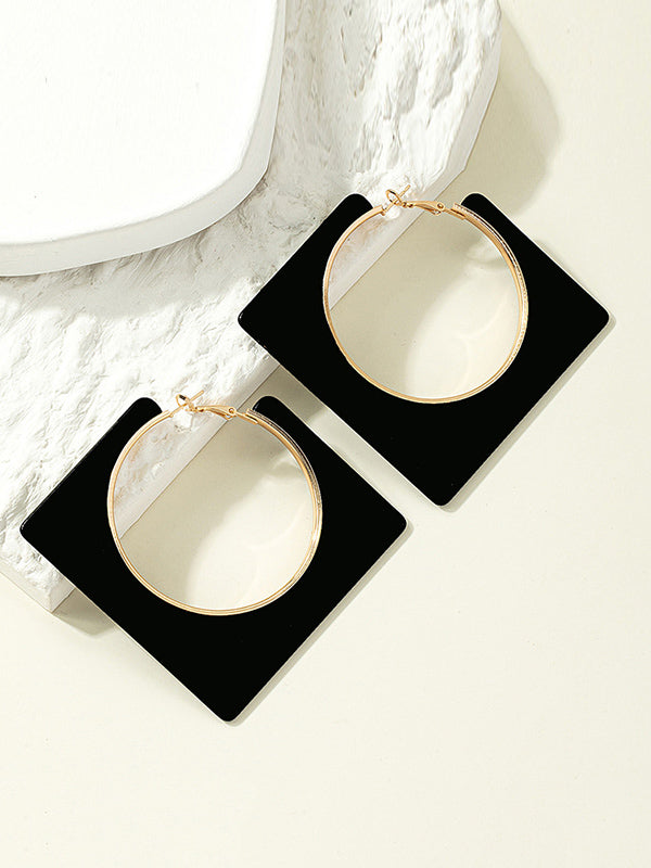 xakxx Normcore Geometric Hollow Drop Earrings