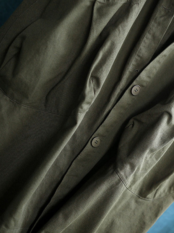 xakxx Original Solid Hooded Long Sleeve Outerwear&Coat