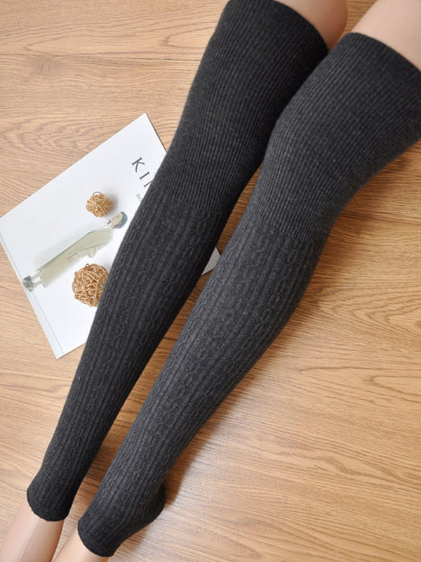 xakxx Casual Skinny Keep Warm Solid Color Leg Warmers Accessories