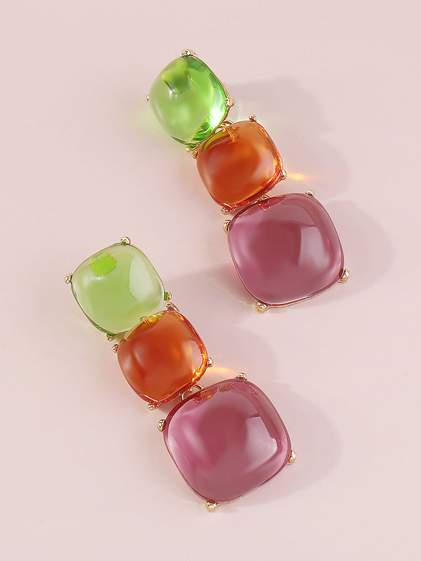 xakxx Geometric Drop Earrings Earrings Accessories