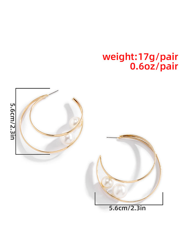 xakxx Original Vintage Geometric Pearl Earrings