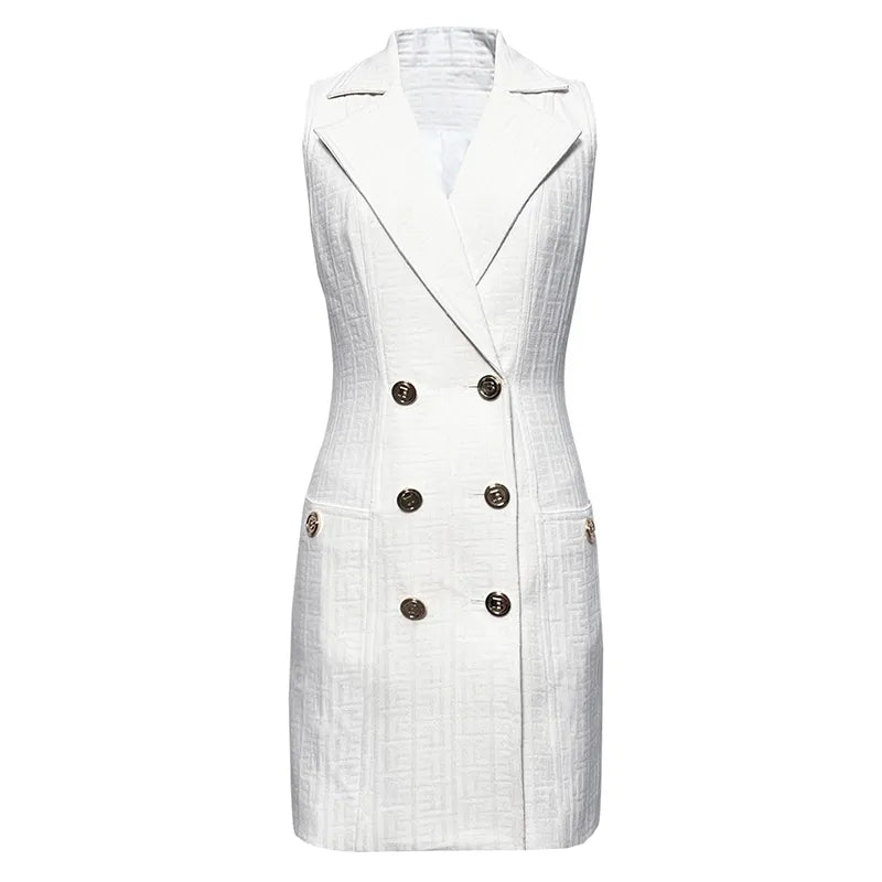 Womens Work Dresses Luxury Designer Clothes Fashion Elegant Office Dresses Suit Jacket Skirt With Big Buckle Waist Belt Business Outfit S-XXXL