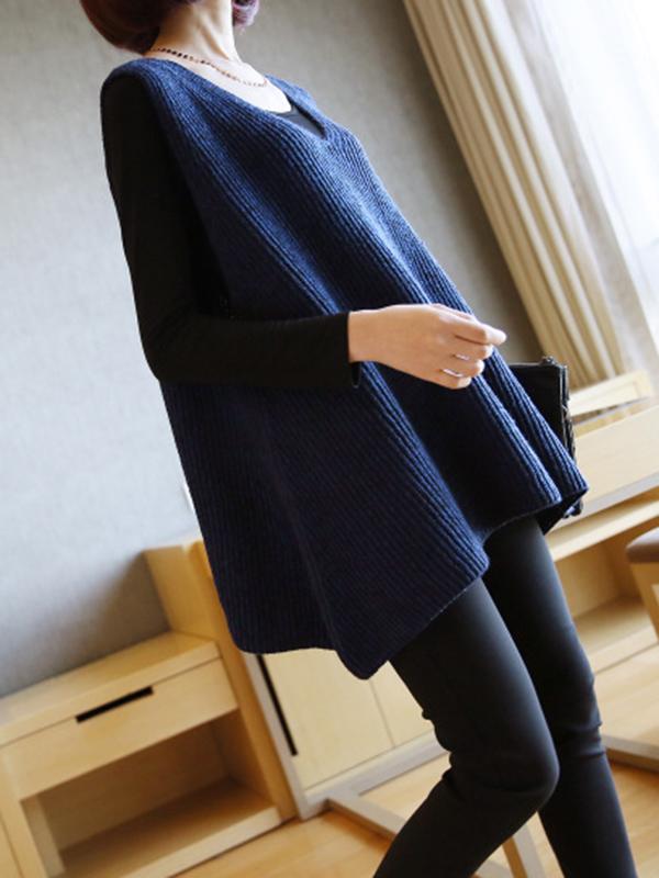xakxx Casual V-Neck Knitting Vest