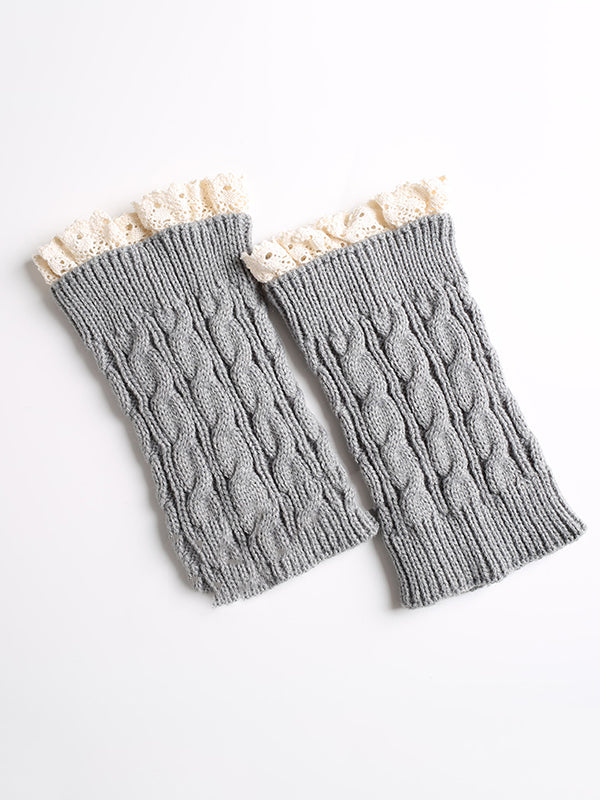 xakxx Original Creation Keep Warm Hollow Jacquard Leg Warmers Accessories