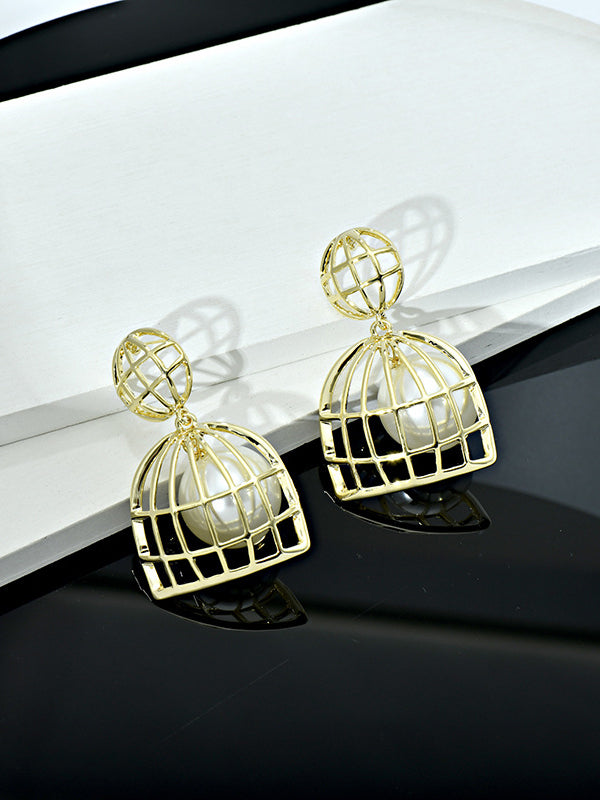 xakxx Statement Geometric Pearl Earrings Accessories