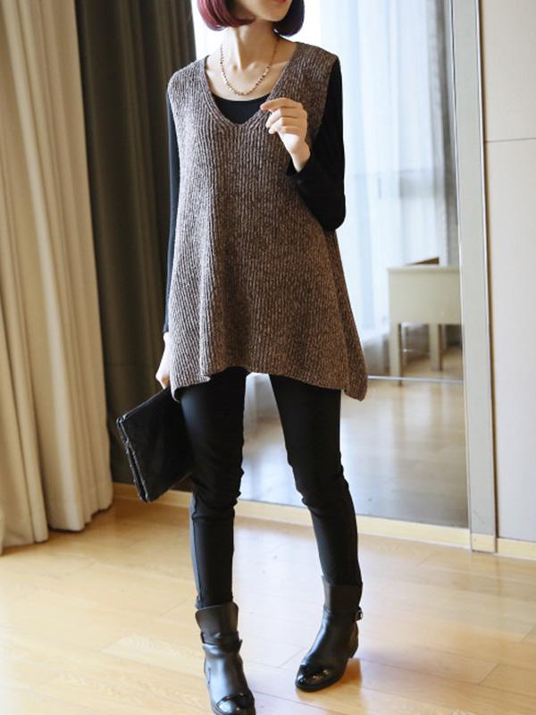 xakxx Casual V-Neck Knitting Vest