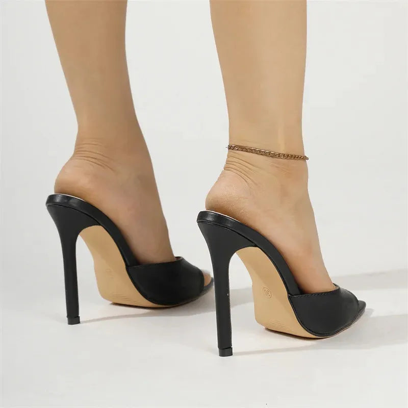 Trend Women High Heels Shoes for Womans Peep Toe Pointed Leopard Print Pumps Sexy Ladies Summer Party Red Sandals 240612