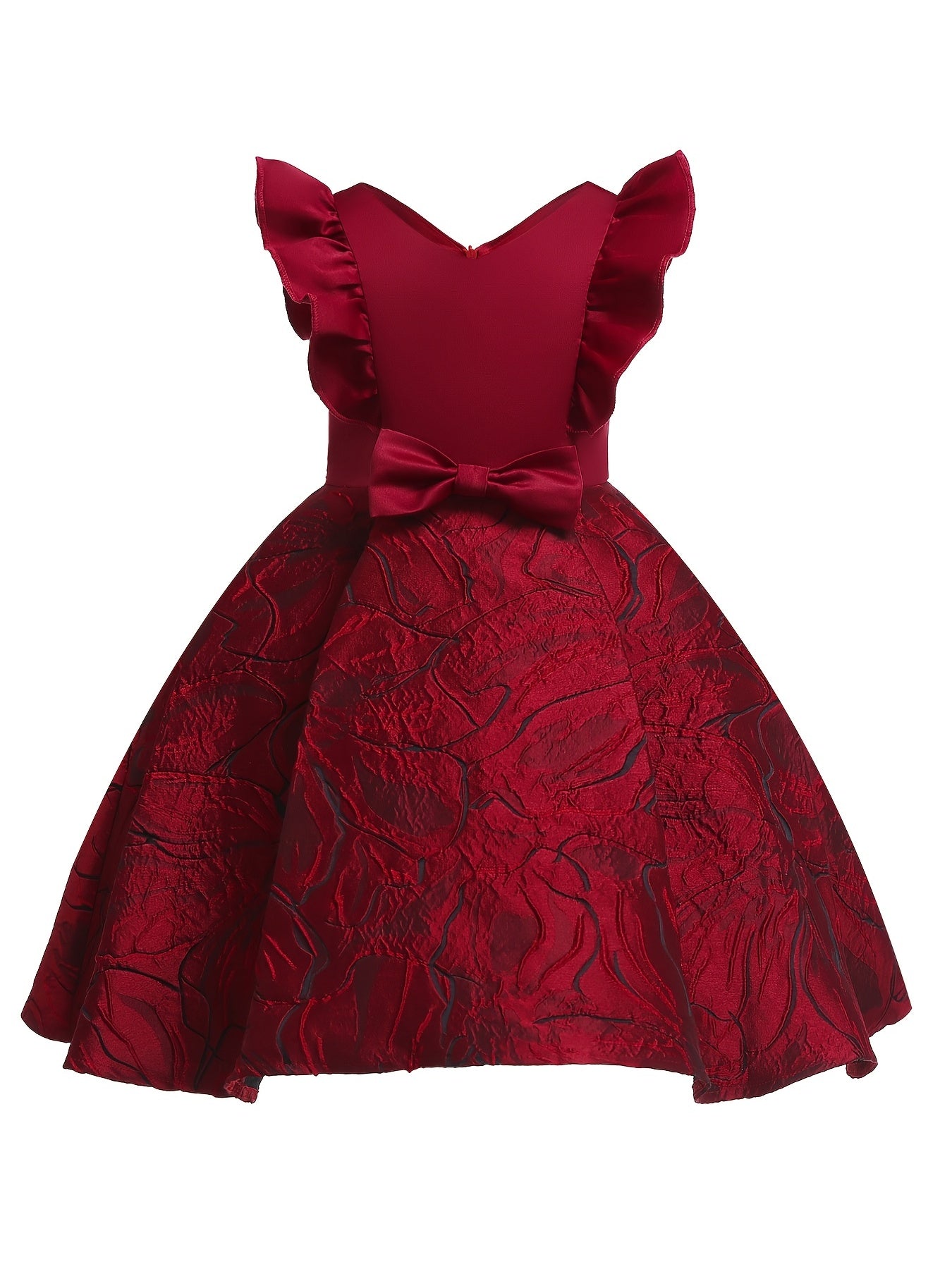 Knee-High Off-the-Shoulder Color Block Pleated Princess Dress for Girls - Sleeveless, Flared Hem, Cotton Lined, Non-Stretch Polyester Fabric, Hand Wash Only - Perfect for Piano Performance, Wedding, Birthday Party, and Evening Occasions