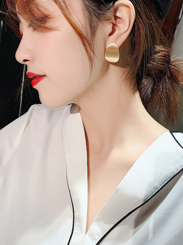 xakxx Simple Normcore Geometry Alloy Earrings