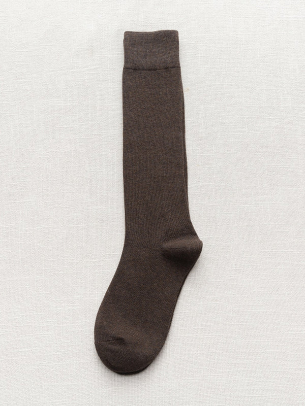 xakxx Casual Keep Warm Solid Color Socks Accessories