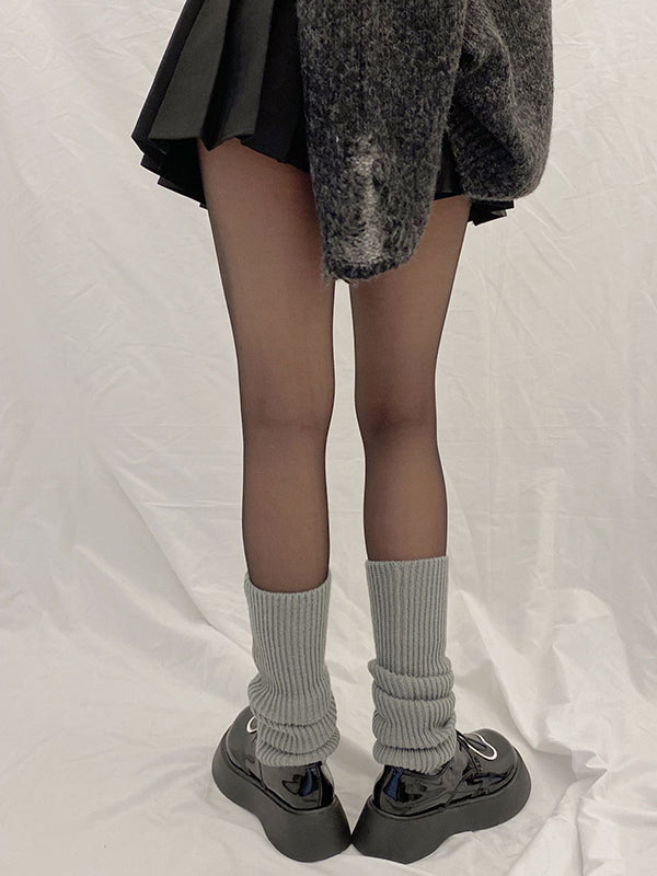 xakxx Casual Solid Color Leg Warmers Accessories