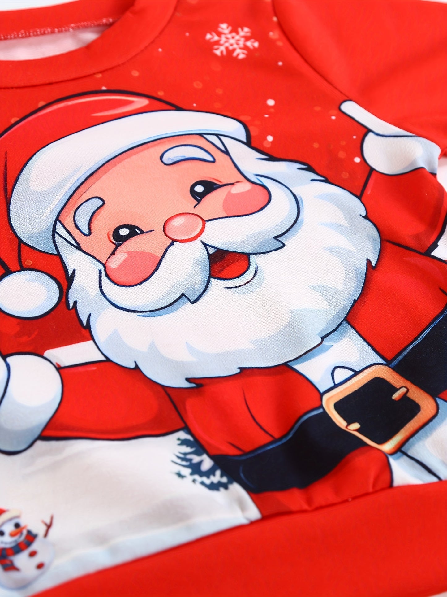 Christmas Baby Boys 2pcs Cute Round Neck Sweatshirt Pants New Casual Set With Carton Santa Claus Print Outdoor Clothes