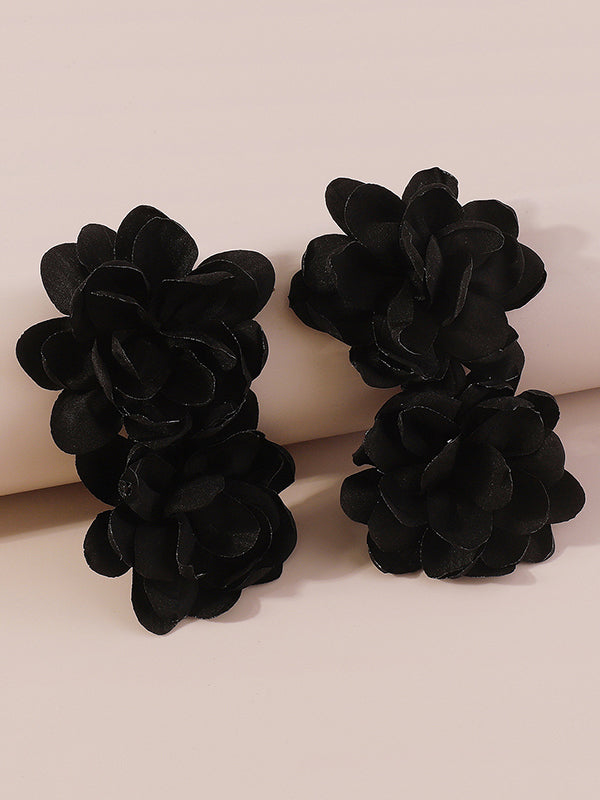 xakxx Three-Dimensional Flower Drop Earrings