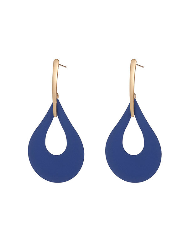 xakxx Geometric Hollow Drop Earrings