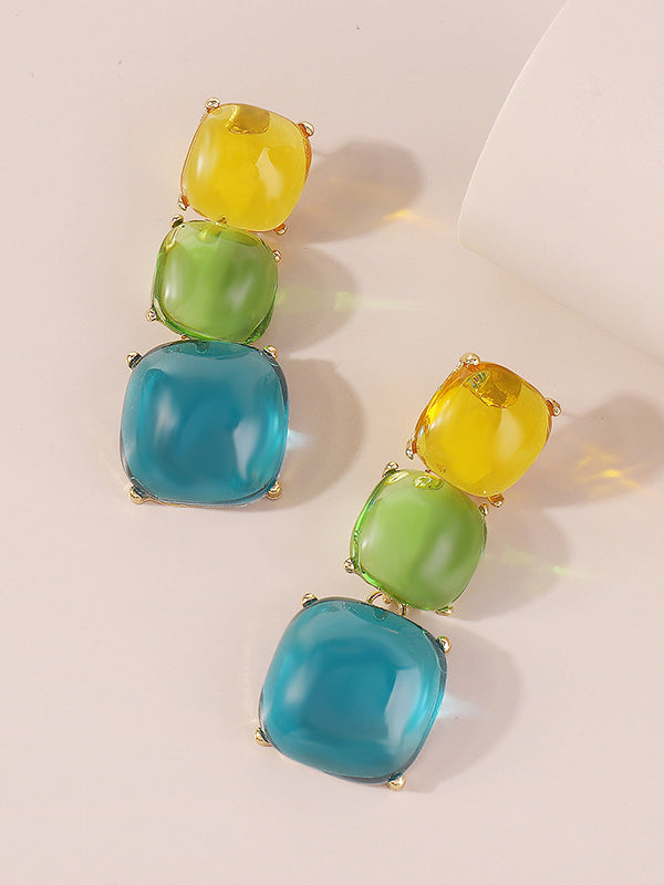 xakxx Geometric Drop Earrings Earrings Accessories