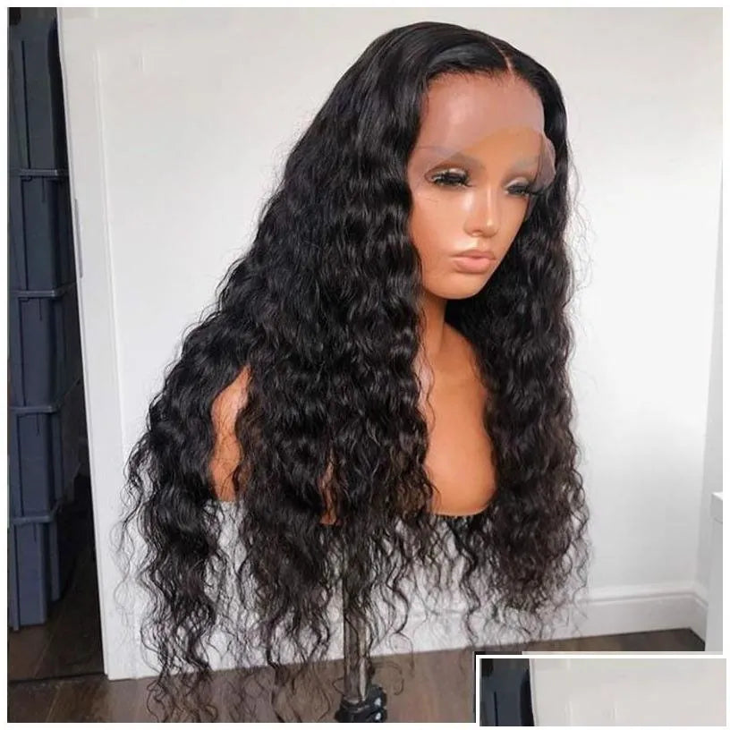 Lace Wigs Loose Curl 250 Density 13X6 Front Human Hair 360 Frontal Wig Brazilian Remy Water Wave 30 Inch Fl You May Drop Delivery Pr Dhvyd