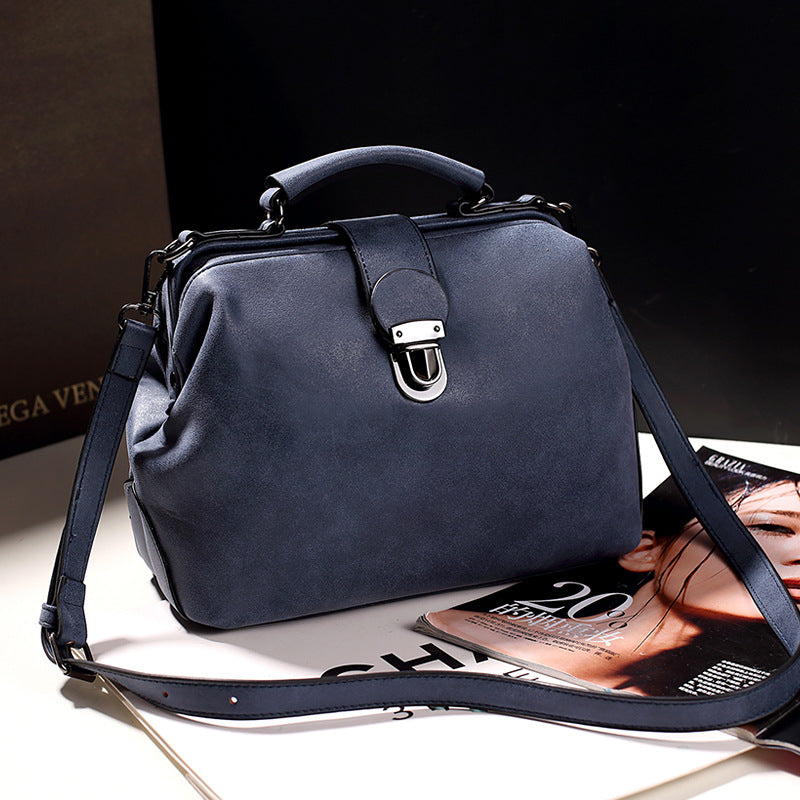 2025 new women's bag popular fashion versatile women's bag embroidered doctor bag fashion trend oblique span shoulder handbag