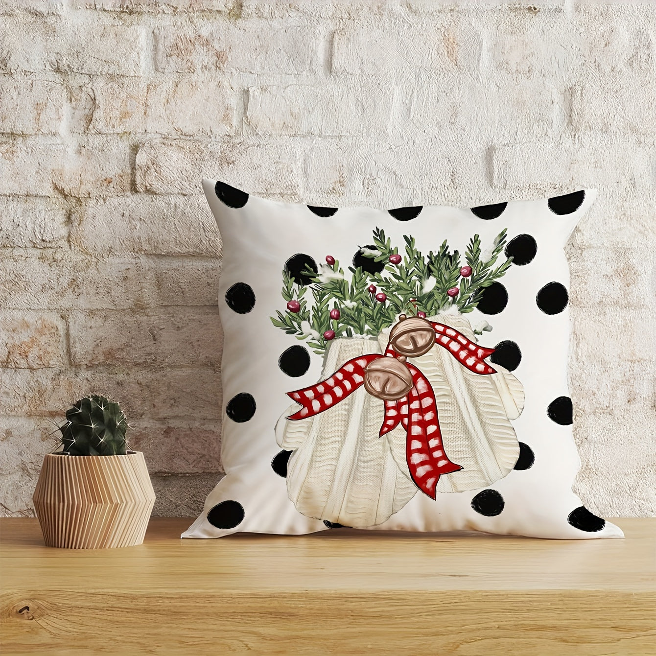 Set of 4 Festive Christmas Throw Pillow Covers - Reversible, Machine Washable, Woven Polyester, Zipper Closure, Contemporary Style - Perfect for Home Decor, Holiday Season, 17.7" and 15.7" Square, Snowman Reindeer Designs
