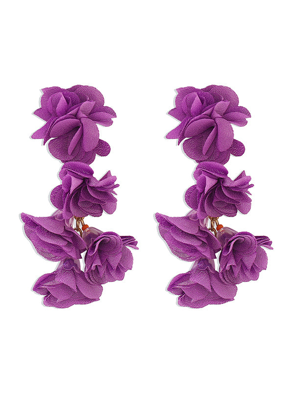 xakxx Flower Shape Drop Earrings Earrings Accessories