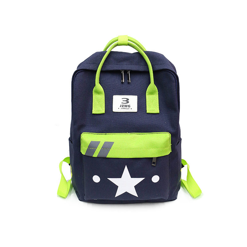 INS Schoolbag Female Japanese-Style Retro Graffiti Contrast Color Backpack Early South Korea/High School Student Backpack Fresh Literature and Art Bag