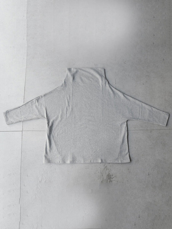 xakxx Urban Black&Gray High-Neck Long Sleeve Oversize T-Shirt