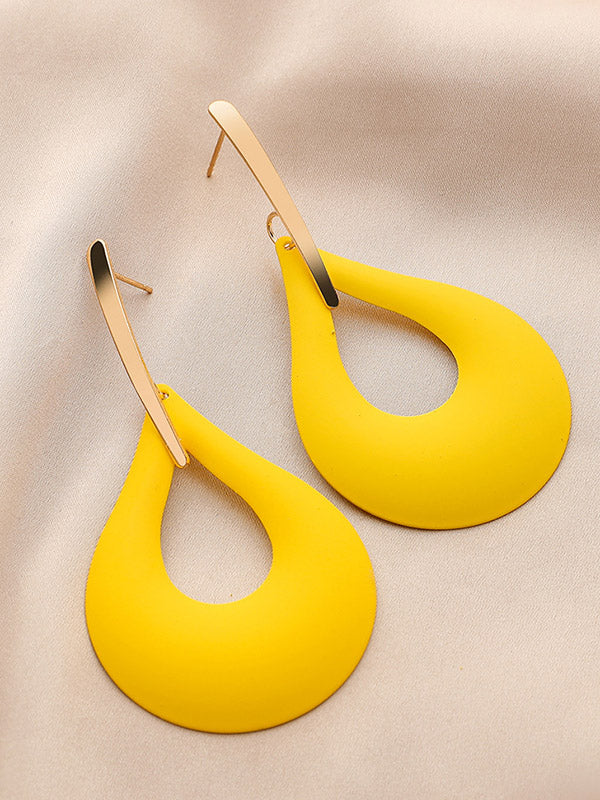 xakxx Geometric Hollow Drop Earrings