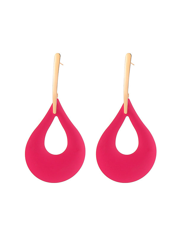 xakxx Geometric Hollow Drop Earrings