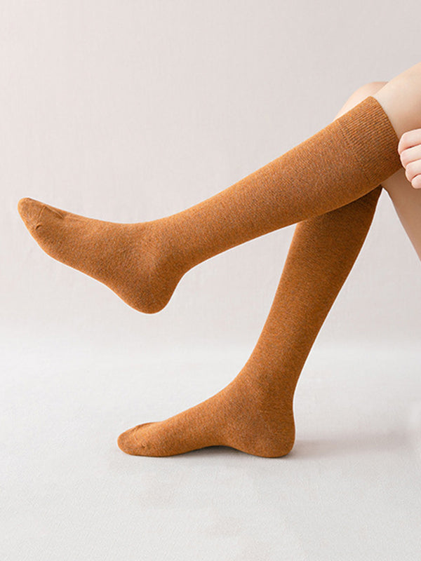 xakxx Casual Keep Warm Solid Color Socks Accessories