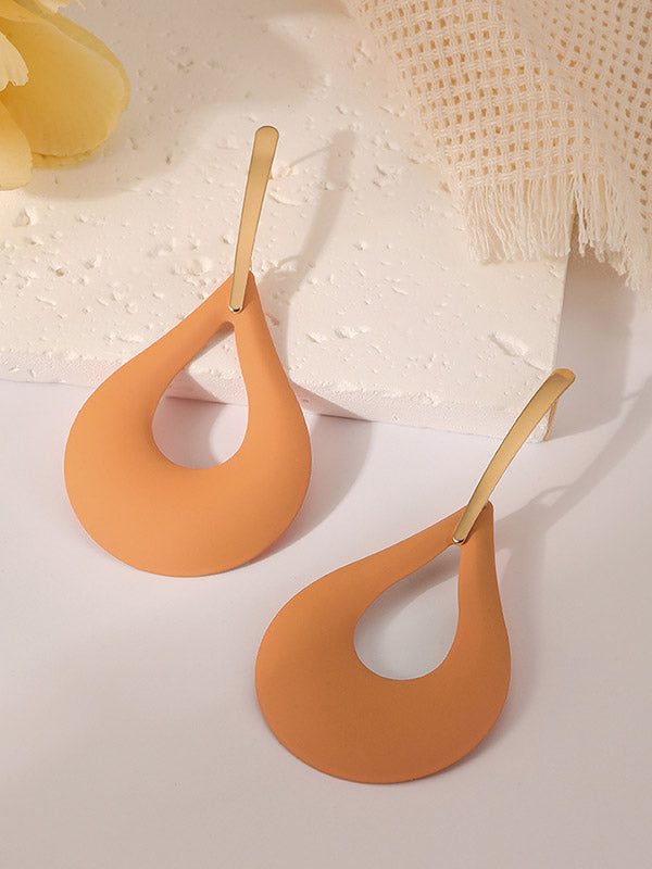 xakxx Geometric Hollow Drop Earrings