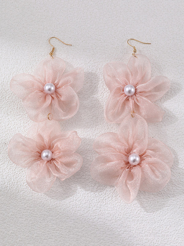 xakxx Three-Dimensional Flower Drop Earrings