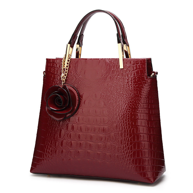 2025 retro women's bags New independent station handbag crossbody shoulder women's bag crocodile pattern styling bag