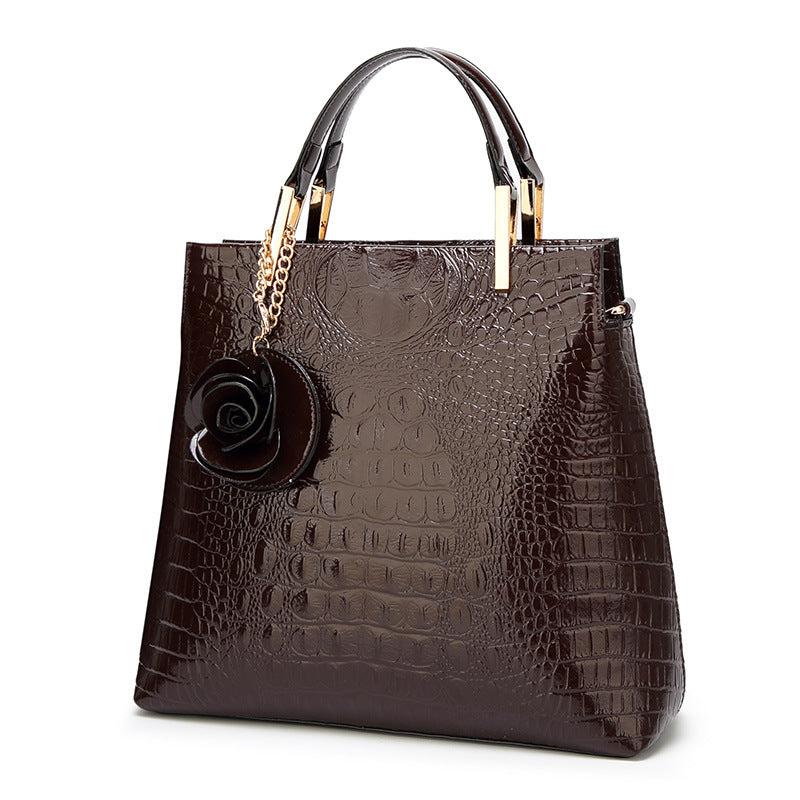 2025 retro women's bags New independent station handbag crossbody shoulder women's bag crocodile pattern styling bag