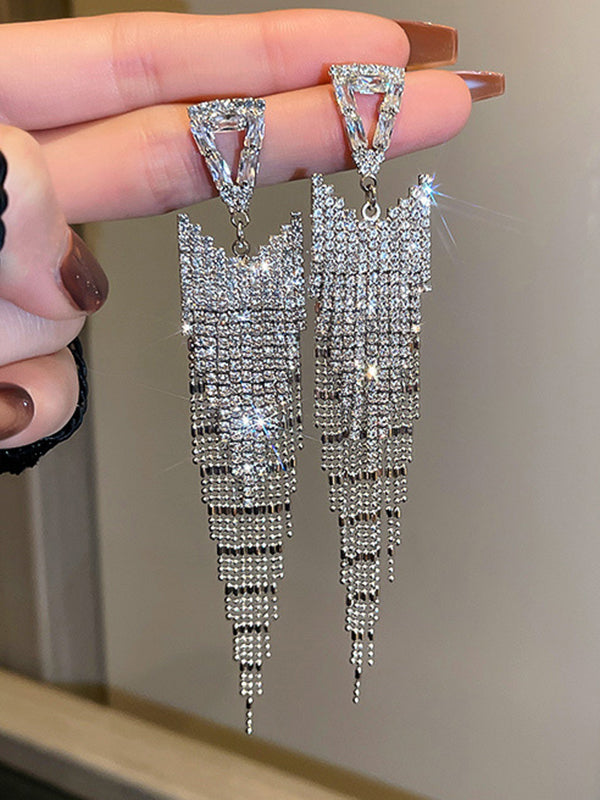 xakxx Original Statement Rhinestone Geometric Earrings