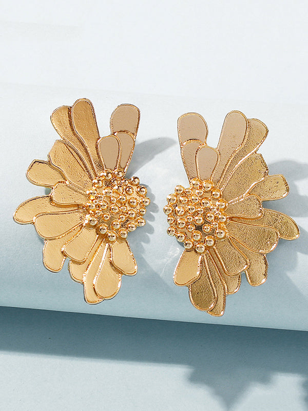 xakxx Vintage Alloy Flower Earrings