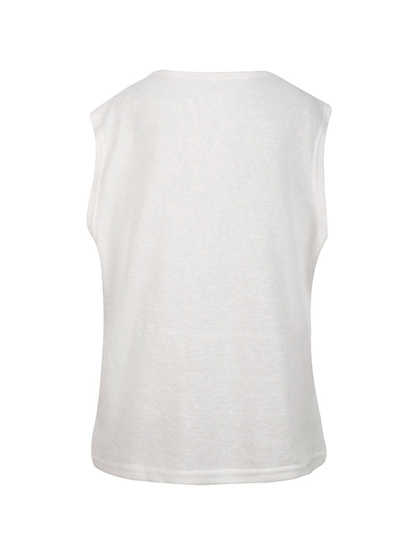 xakxx Batwing Sleeves Loose Hollow Lace Split-Joint Round-Neck T-Shirts Tops