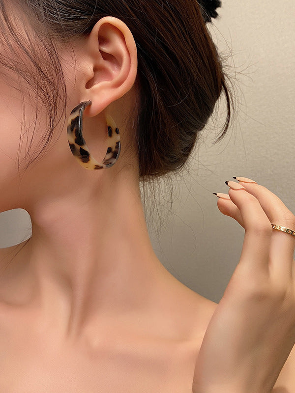 xakxx Original Leopard Geometric Earrings