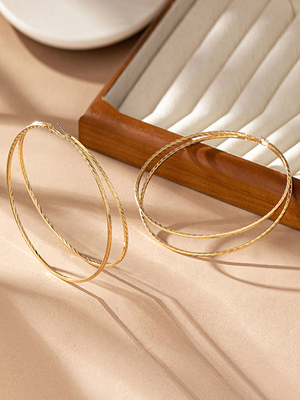 xakxx Geometric Layered Earrings Accessories
