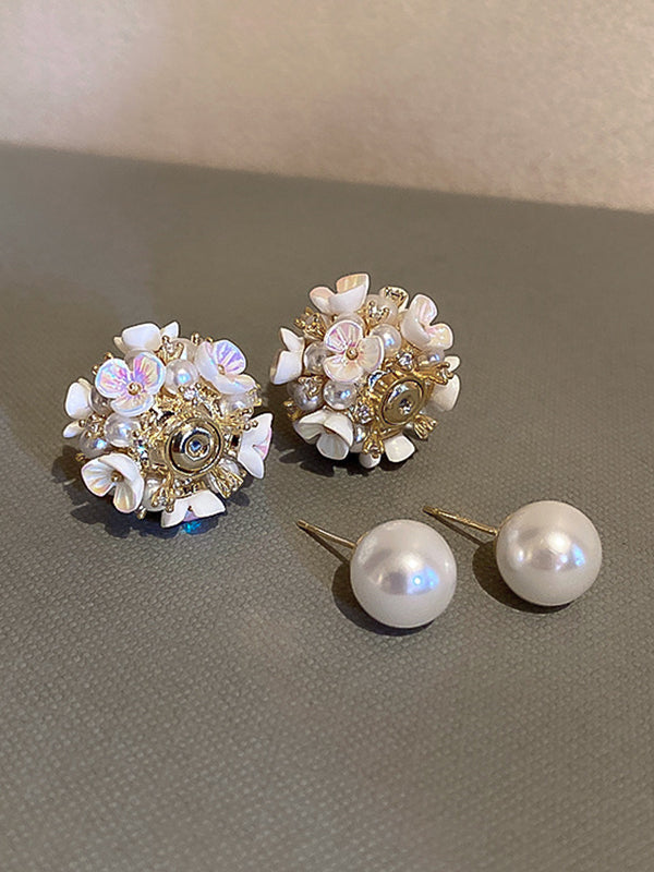 xakxx Original Zircon Beads Flower Earrings