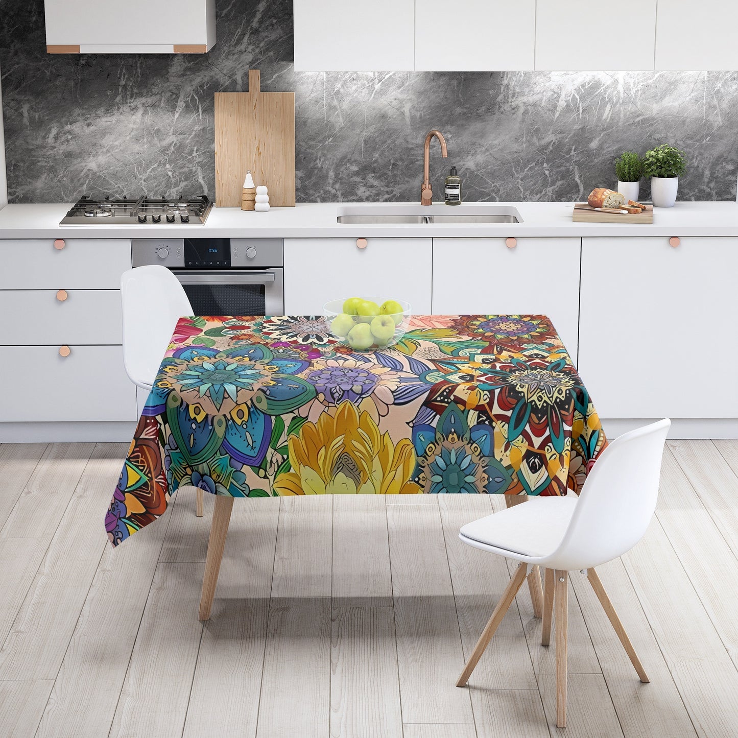 1pc Vintage Floral Tablecloth - Durable, Waterproof, Oil-Proof, and Washable - Perfect for Picnic, Camping, Weddings, Birthday Parties, Restaurants, and Buffet Dinners with Easy Clean Design