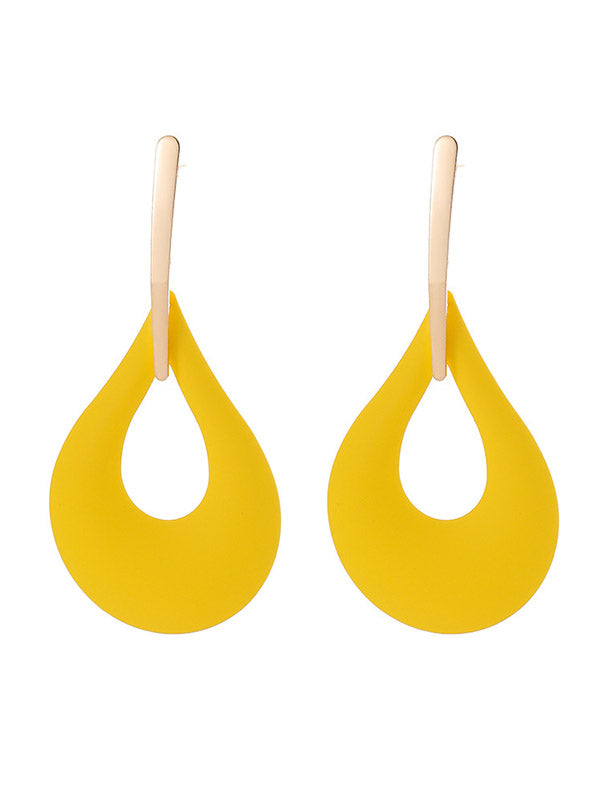 xakxx Geometric Hollow Drop Earrings