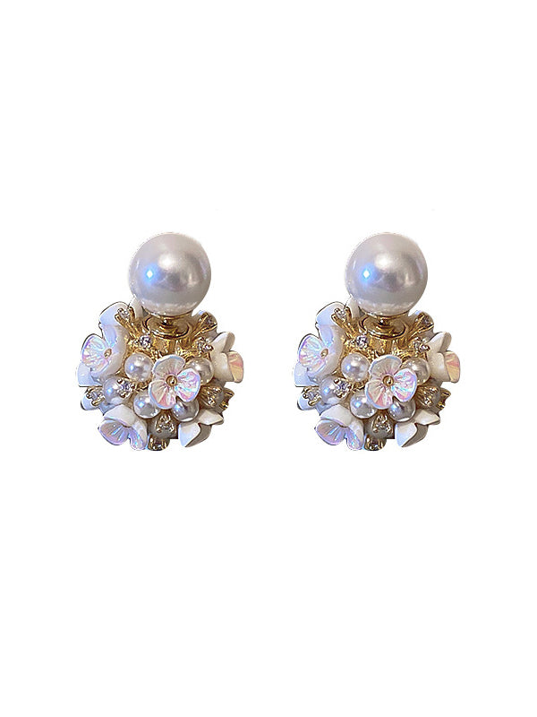 xakxx Original Zircon Beads Flower Earrings