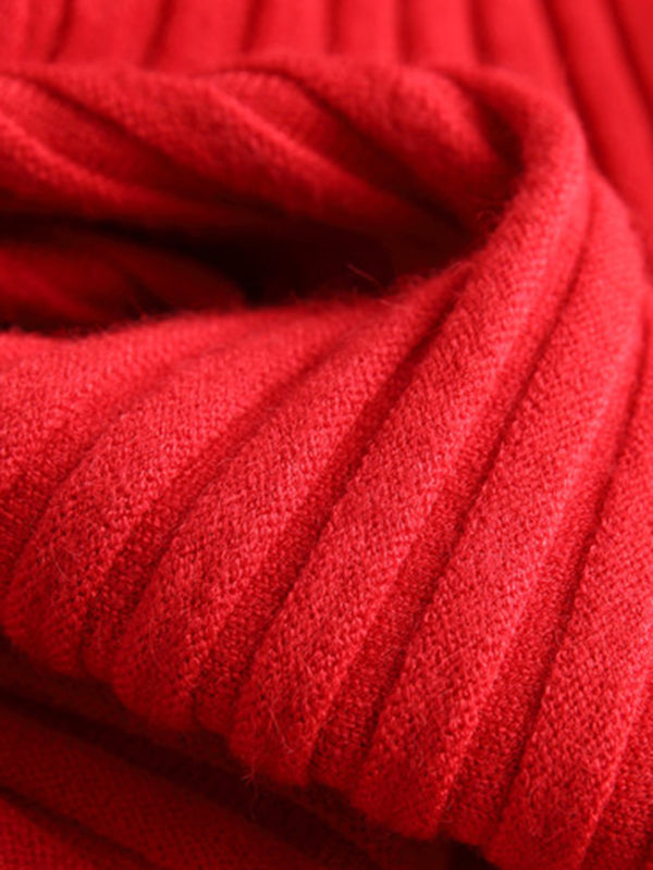 xakxx Short Sleeves Skinny Solid Color Boat Neck Knitwear Pullovers Sweater