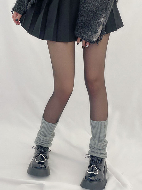 xakxx Casual Solid Color Leg Warmers Accessories