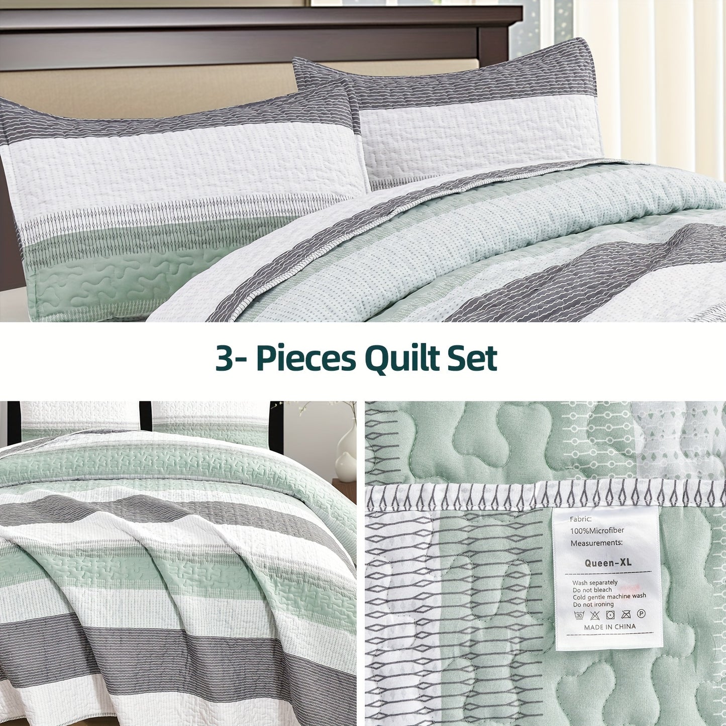 3pcs Luxurious Minimalist Bedding Set - Soft, Breathable, and Comfortable Print Bedspread with 2 Matching Pillowcases - Perfect for Bedroom and Dorm Room Decor