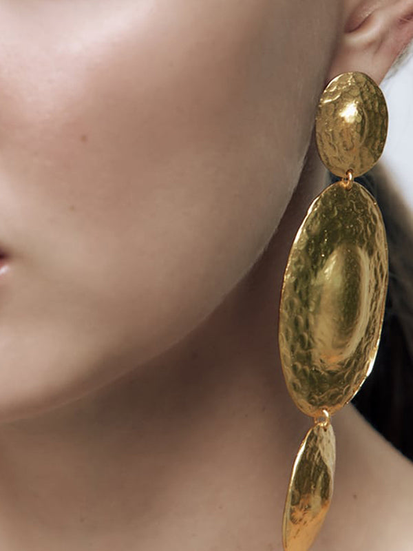 xakxx Geometric Solid Color Drop Earrings