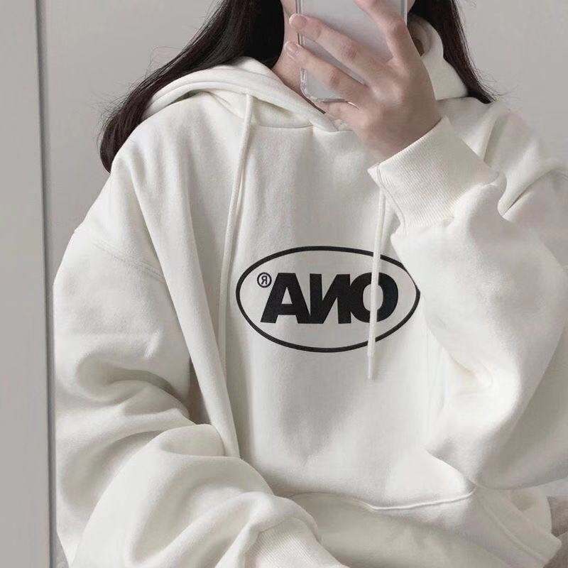 Purpdrank - Hoodies Women Plus Velvet Warm Winter and Spring Soft Harajuku Chic Letter Couples Hoodie with Hat Basic Style Womens Sweatshirt