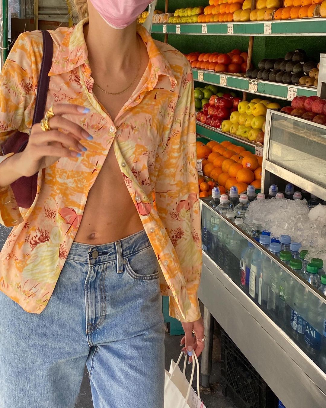 Xakxx - Shirt Female New Summer Ways Small Printed fresh Shirt Long Sleeve Blouse