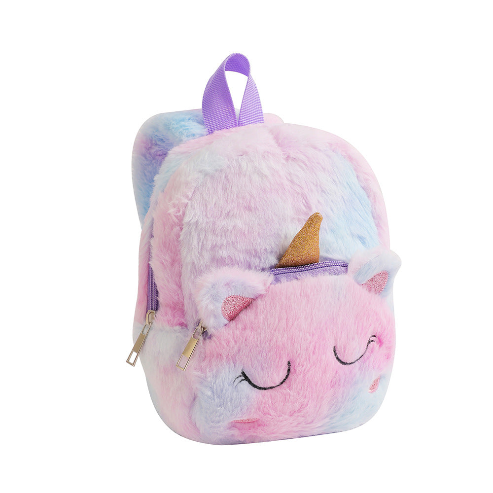Unicorn Unicorn Plush Big Eyes Backpack Kindergarten Children Cartoon Backpack Little Girl Backpack