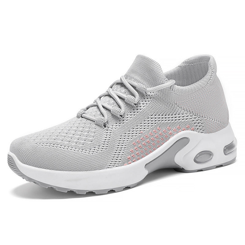 xakxx Women's Shoes Summer Shoes Cross-Border Temu Women's Shoes Wholesale Flyknit Breathable Casual Shoes Air Cushion Sneaker
