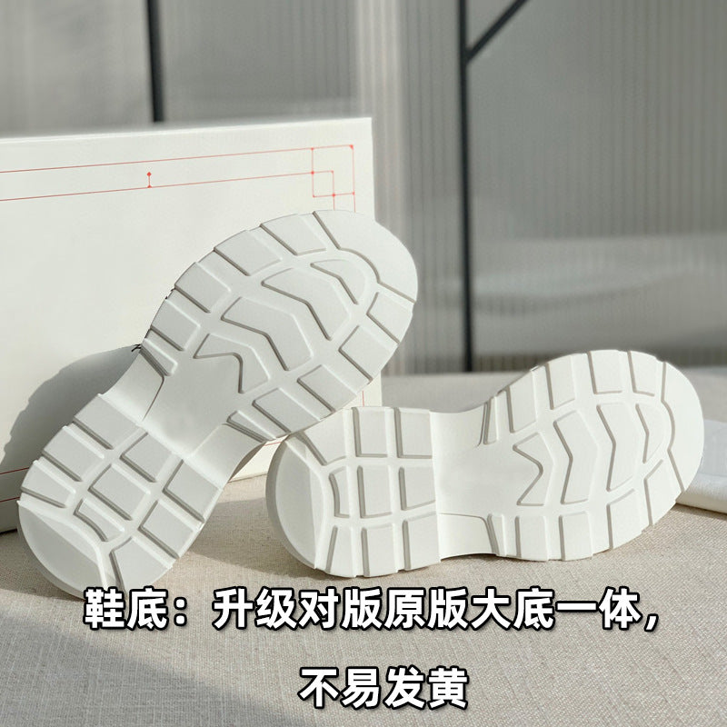 xakxx McQueen Canvas Platform White Shoes Autumn New Korean Style Versatile Muffin Sports Height Increasing Women's Casual Daddy Shoes